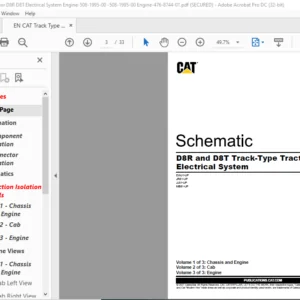 EN CAT Track-Type Tractor D8R and D8T Track-Type Tractor Electrical System Schematic Manual - PDF DOWNLOAD