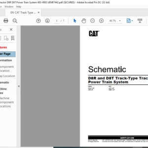 EN CAT Track Type D8R and D8T Track-Type Tractor Power Train Electrical System Schematic Manual