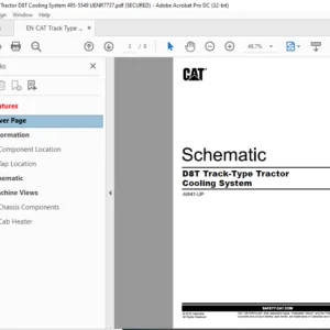 EN CAT Track Type Tractor D8T Track Type Tractor Cooling  System Electrical System Schematic Manual - PDF DOWNLOAD