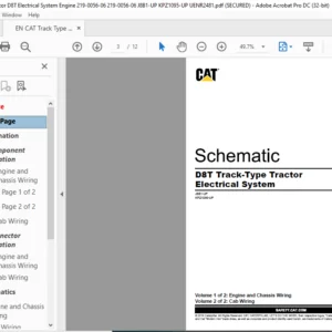 EN CAT Track-Type Tractor D8T Track-Type Tractor Electrical System Schematic Manual - PDF DOWNLOAD