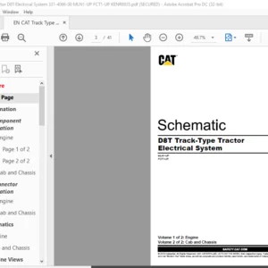 EN CAT Track Type Tractor D8T Track-Type Tractor Electrical System Schematic Manual