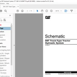 EN CAT Track-Type Tractor D8T Track-Type Tractor Hydraulic System Schematic Manual - PDF DOWNLOAD