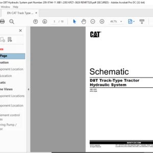 EN CAT Track-Type Tractor D8T Track-Type Tractor Hydraulic System Schematic Manual- PDF DOWNLOAD