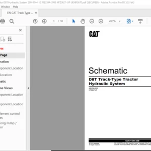 EN CAT Track-Type Tractor D8T Track-Type Tractor Hydraulic System Schematic Manual - PDF DOWNLOAD