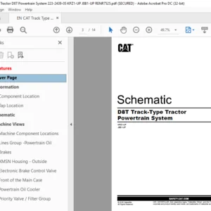EN CAT Track-Type Tractor D8T Track-Type Tractor Powertrain System Electrical System Schematic Manual - PDF DOWNLOAD