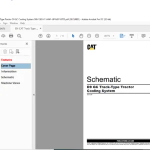 EN CAT Track-Type Tractor D9 GC Track-Type Tractor Cooling System Electrical System Schematic Manual - PDF DOWNLOAD