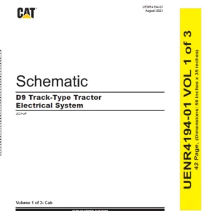 EN CAT Track-Type Tractor D9 Track-Type Tractor Electrical System Schematic Manual - PDF DOWNLOAD