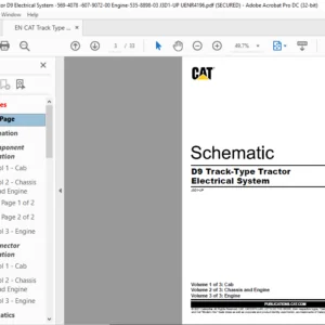 EN CAT Track Type Tractor D9 Track-Type Tractor Electrical System Schematic Manual
