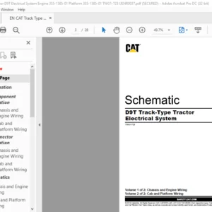 EN CAT Track-Type Tractor D9T Track-Type Tractor Electrical System Schematic Manual - PDF DOWNLOAD