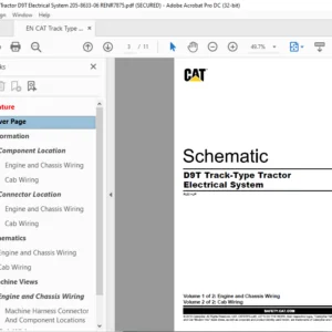EN CAT Track-Type Tractor D9T Track-Type Tractor Electrical System Schematic Manual - PDF DOWNLOAD