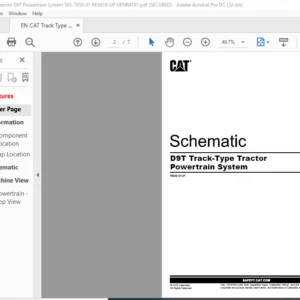 EN CAT Track Type Tractor D9T Track-Type Tractor Power Train Electrical System Schematic Manual - PDF DOWNLOAD