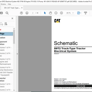 EN CAT Track-Type Tractor D9T2 Track-Type Tractor Electrical System Schematic Manual - PDF DOWNLOAD