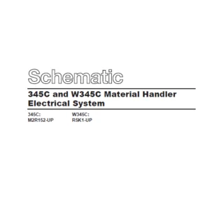EN CAT Wheeled Excavator 345C and W345C Material Handler Electrical System Schematic Manual - PDF DOWNLOAD