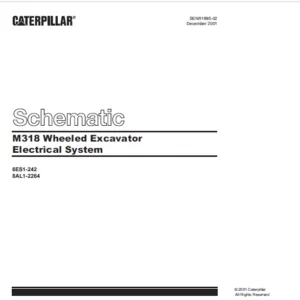 EN CAT Wheeled Excavator M318 Wheeled Excavator Electrical System Schematic Manual - PDF DOWNLOAD