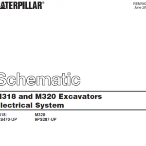 EN CAT Wheeled Excavator M318 and M320 Excavators Electrical System Schematic Manual - PDF DOWNLOAD