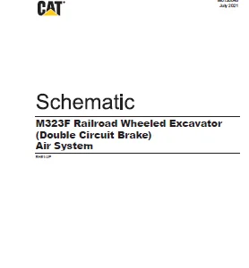 EN CAT Wheeled Excavator M323F Railroad Wheeled Excavator (Double Circuit Brake) Air System  Electric System Schematic Manual