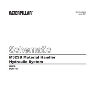 EN CAT Wheeled Excavator M325B Material Handler Hydraulic System Schematic Manual - PDF DOWNLOAD