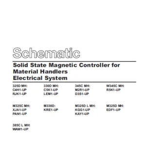EN CAT Wheeled Excavator Solid State Magnetic Controller for Material Handlers Electrical System Schematic Manual