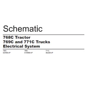 EN Cat Off-Highway 768C Tractor  769C and 771C Trucks Electrical System Schematic Manual - PDF DOWNLOAD