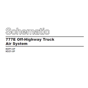 EN Cat Off-Highway 777E Off-Highway Truck Air System Pneumatic Schematic Manual - PDF DOWNLOAD
