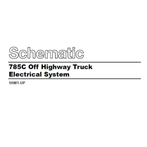 EN Cat Off-Highway 785C Off Highway Truck Electrical System Schematic Manual  - PDF DOWNLOAD
