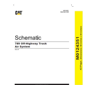 EN Cat Off-Highway 789 Off-Highway Truck Air System Pneumatic Schematic Manual - PDF DOWNLOAD