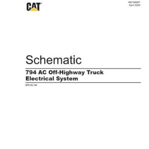 EN Cat Off-Highway 794 AC Off-Highway Truck Electrical System Schematic Manual - PDF DOWNLOAD