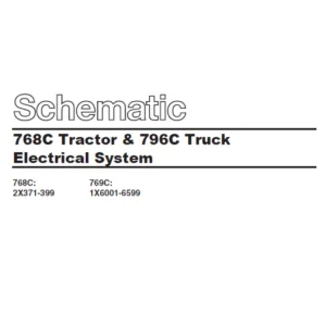 EN Cat Off-Highway Truck 768C Tractor & 796C Truck Electrical System Schematic Manual - PDF DOWNLOAD