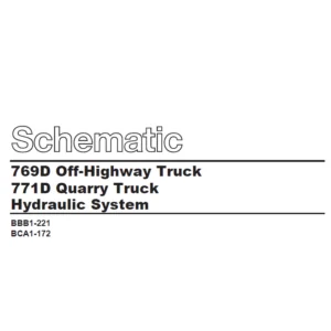 EN Cat Off-Highway Truck 769D Off-Highway Truck Hydraulic System Schematic Manual - PDF DOWNLOAD
