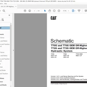 EN Cat Off-Highway Truck 770G and 770G OEM Off-Highway Truck 772G and 772G OEM Off-Highway Truck Hydraulic System Schematic Manual - PDF DOWNLOAD