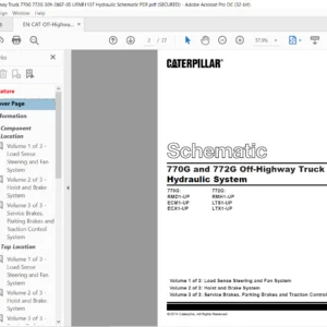 EN Cat Off-Highway Truck 770G and 772G Off Highway Truck Hydraulic System Schematic Manual - PDF DOWNLOAD