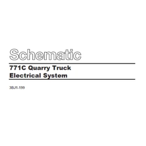 EN Cat Off-Highway Truck 771C Quarry Truck Electrical System Schematic Manual - PDF DOWNLOAD