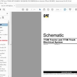 EN Cat Off-Highway Truck 772B Tractor and 773B Truck Electrical System Schematic Manual -PDF DOWNLOAD