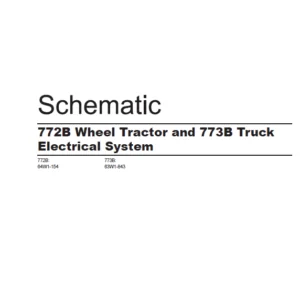 EN Cat Off-Highway Truck 772B Wheel Tractor and 773B Truck Electrical System Schematic Manual