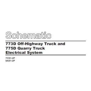 EN Cat Off-Highway Truck 773D Off-Highway Truck and 775D Quarry Truck Electrical System Schematic Manual