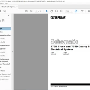 EN Cat Off-Highway Truck 773D Truck and 775D Quarry Truck Electrical System Schematic Manual - PDF DOWNLOAD