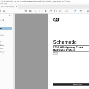 EN Cat Off-Highway Truck 773E Off-Highway Truck Hydraulic  System Schematic Manual