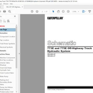 EN Cat Off-Highway Truck 773E and 775E Off-Highway Truck Hydraulic System Schematic Manual - PDF DOWNLOAD