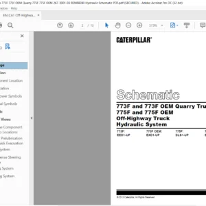 EN Cat Off-Highway Truck 773F and 773F OEM Quarry Truck  775F and 775F OEM Off-Highway Truck Hydraulic System Schematic Manual