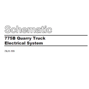 EN Cat Off-Highway Truck 775B Quarry Truck Electrical System Schematic Manual - PDF DOWNLOAD