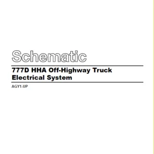 EN Cat Off-Highway Truck 777D HHA Off-Highway Truck Electrical System Schematic Manual - PDF DOWNLOAD