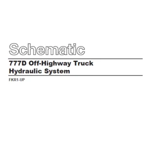 EN Cat Off-Highway Truck 777D Off-Highway Truck Hydraulic System Schematic Manual - PDF DOWNLOAD