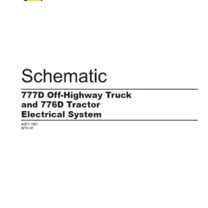 EN Cat Off-Highway Truck 777D Off-Highway Truck  and 776D Tractor Electrical System Schematic Manual