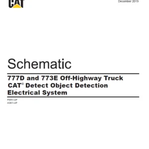 EN Cat Off-Highway Truck 777D and 773E Off-Highway Truck CAT® Detect Object Detection Electrical System Schematic Manual