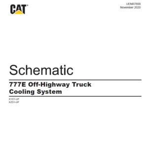 EN Cat Off-Highway Truck 777E Off-Highway Truck Cooling System Electrical Schematic Manual