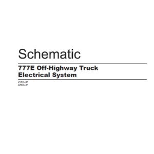 EN Cat Off-Highway Truck 777E Off Highway Truck Electrical System Schematic Manual - PDF DOWNLOAD