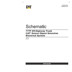 EN Cat Off-Highway Truck 777F Off-Highway Truck CAT® Detect Object Detection Electrical System Schematic Manual