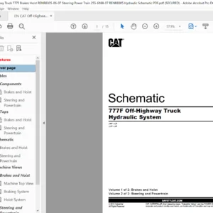 EN Cat Off-Highway Truck 777F Off-Highway Truck Hydraulic System Schematic Manual - PDF DOWNLOAD