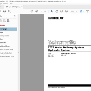 EN Cat Off-Highway Truck 777F Water Delivery System Hydraulic System Schematic Manual - PDF DOWNLOAD