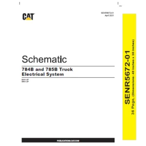 EN Cat Off-Highway Truck 784B and 785B Truck Electrical System Schematic Manual - PDF DOWNLOAD